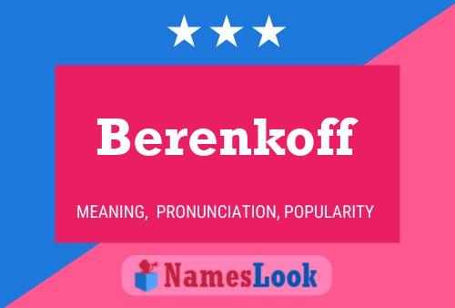 Berenkoff Name Poster