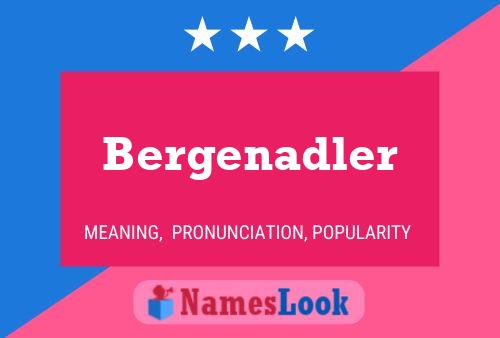 Bergenadler Name Poster