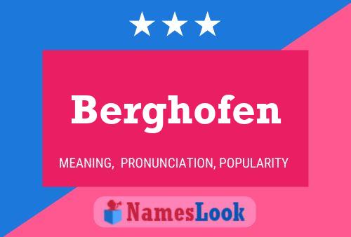 Berghofen Name Poster