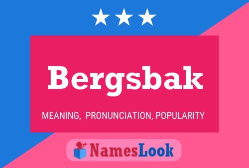 Bergsbak Name Poster