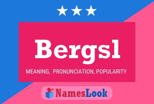 Bergsl Name Poster