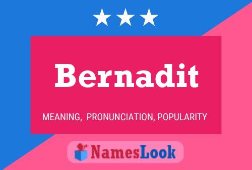 Bernadit Name Poster