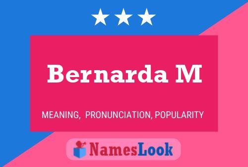 Bernarda M Name Poster