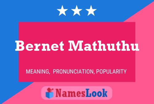 Bernet Mathuthu Name Poster