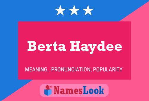 Berta Haydee Name Poster