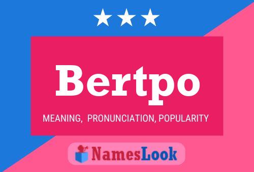 Bertpo Name Poster