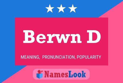 Berwn D Name Poster