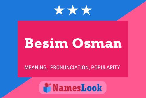 Besim Osman Name Poster