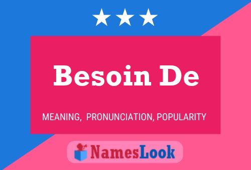 Besoin De Name Poster