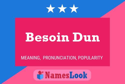 Besoin Dun Name Poster