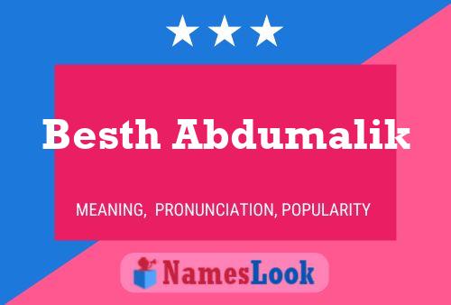 Besth Abdumalik Name Poster