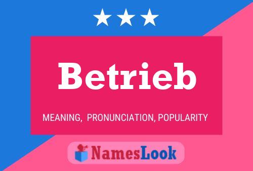 Betrieb Name Poster