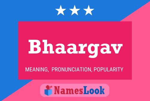 Bhaargav Name Poster