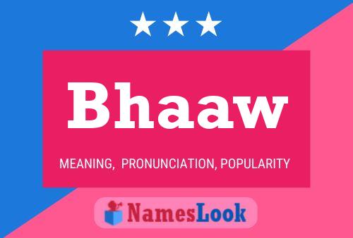 Bhaaw Name Poster