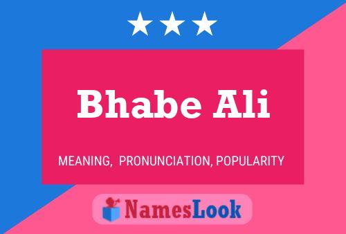 Bhabe Ali Name Poster