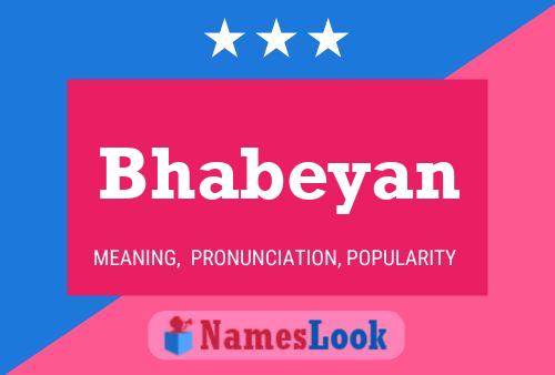 Bhabeyan Name Poster