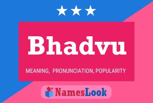 Bhadvu Name Poster