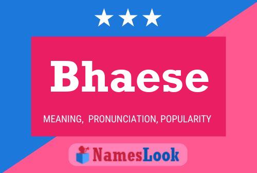 Bhaese Name Poster