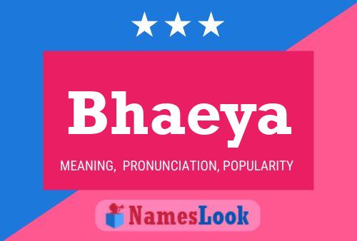 Bhaeya Name Poster