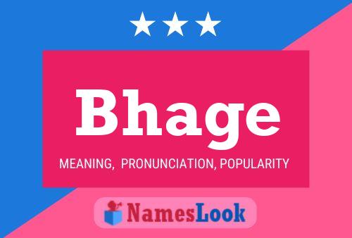 Bhage Name Poster