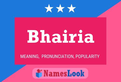 Bhairia Name Poster