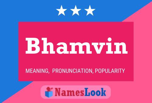 Bhamvin Name Poster