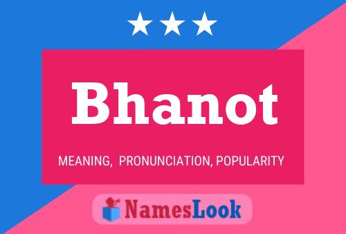 Bhanot Name Poster