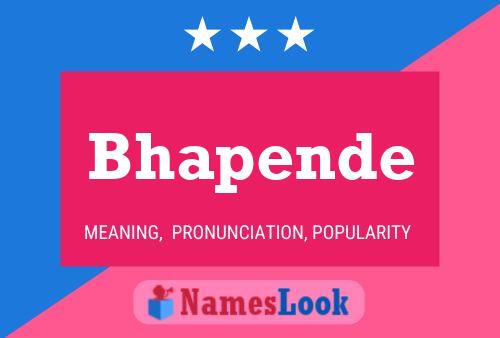 Bhapende Name Poster