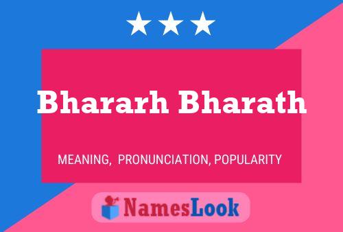 Bhararh Bharath Name Poster