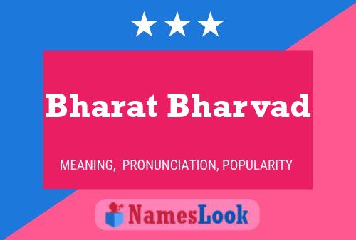 Bharat Bharvad Name Poster