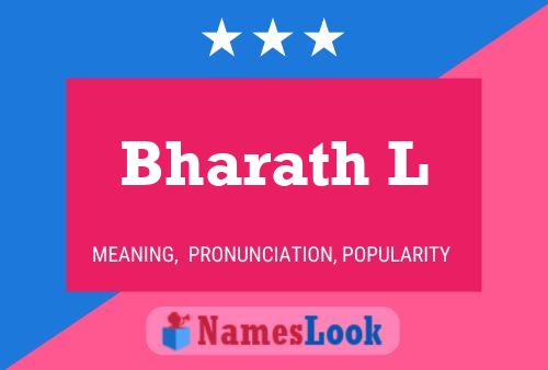 Bharath L Name Poster