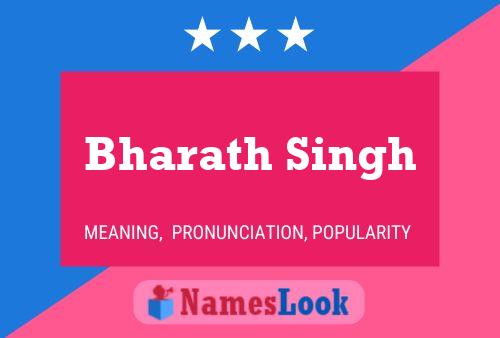 Bharath Singh Name Poster