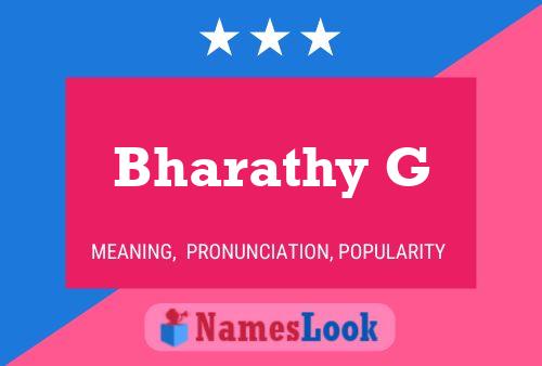 Bharathy G Name Poster