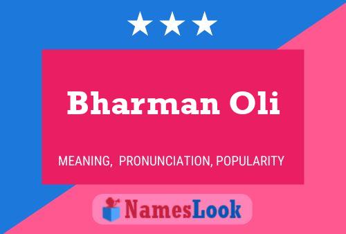 Bharman Oli Name Poster