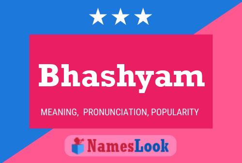 Bhashyam Name Poster