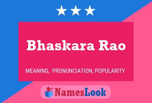 Bhaskara Rao Name Poster