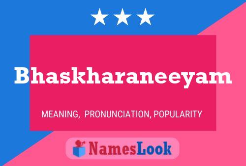 Bhaskharaneeyam Name Poster