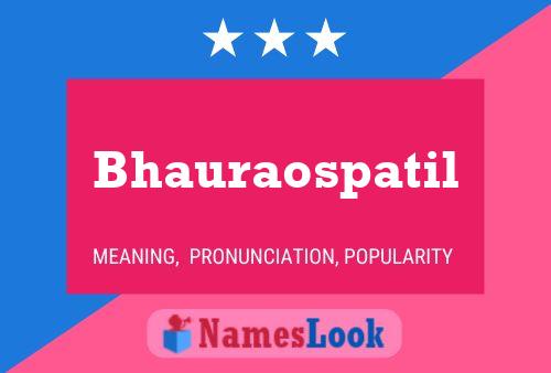 Bhauraospatil Name Poster