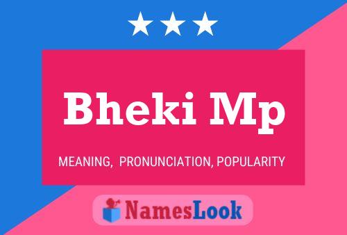 Bheki Mp Name Poster