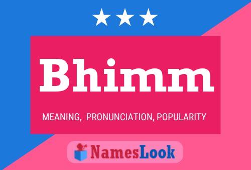 Bhimm Name Poster