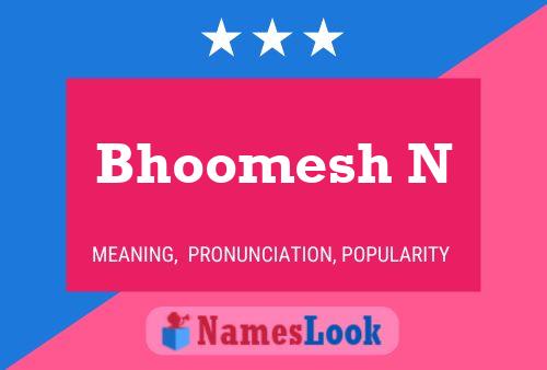 Bhoomesh N Name Poster