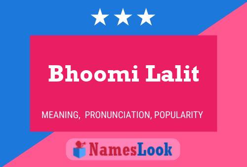 Bhoomi Lalit Name Poster