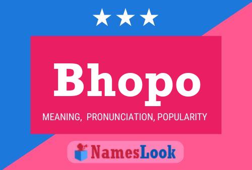 Bhopo Name Poster