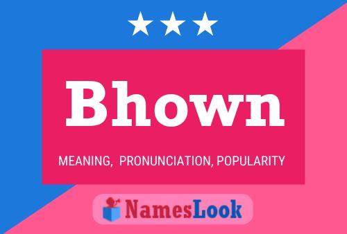 Bhown Name Poster