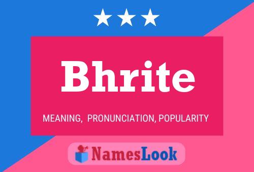 Bhrite Name Poster