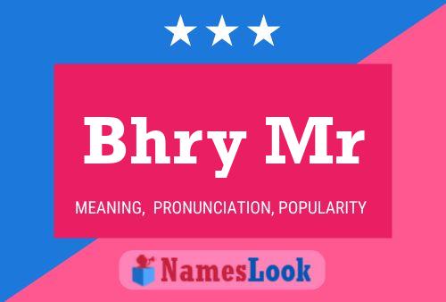 Bhry Mr Name Poster