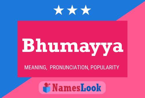 Bhumayya Name Poster