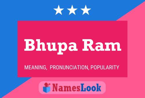 Bhupa Ram Name Poster