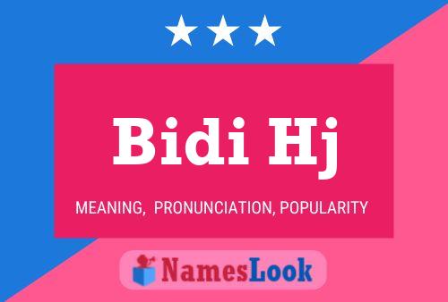 Bidi Hj Name Poster