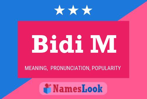 Bidi M Name Poster